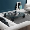 Tavolino con ruote 100x100x25