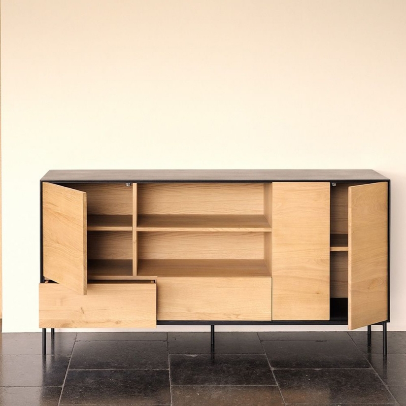 Credenza Blackbird 3 ante 2 cassetti Credenza Blackbird 3 ante 2 cassetti