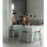 Fiber Barstool Tube BAse H. 65 cm Silk