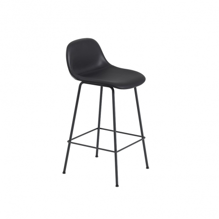 Fiber Barstool W. Backrest Tube base H. 65 cm Silk
