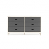 Kabino Dresser w. 6 Drawers