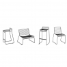Hee Bar Stool H 65 cm - set 2 pz