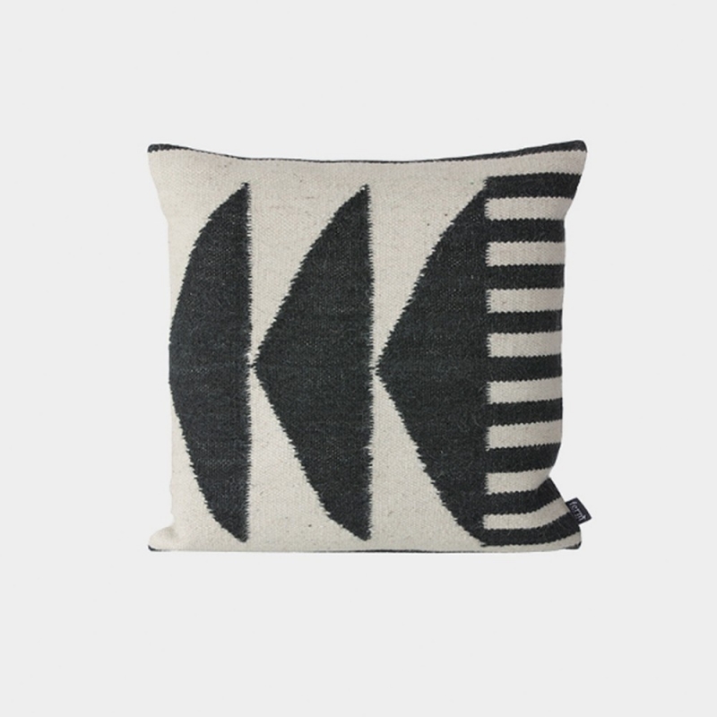 Kelim Cushion - Black Triangles Kelim Cushion - Black Triangles