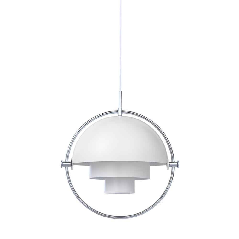 Multi-Lite Pendant Lamp, Chrome Base