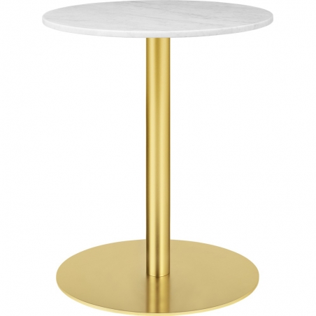 Gubi 1.0 Dining Table, Round, Brass Base