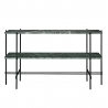 TS Console, 120X30X72, Black Base, 2 Racks