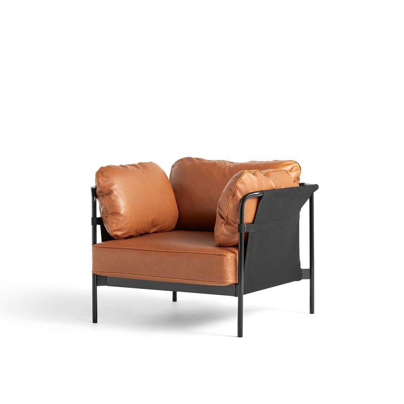 Can 1 Seater_ Black Steel Leg Can 1 Seater_ Black Steel Leg